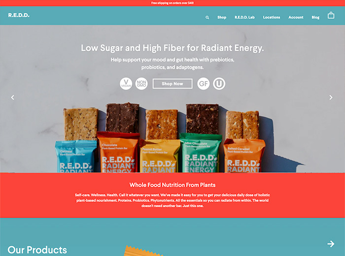 Screenshot of Red Superfood Energy Bars